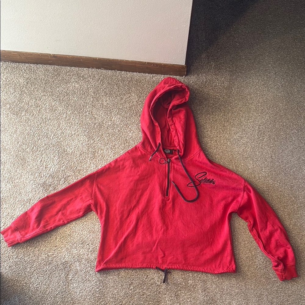 Selena logo Red Hoodie with Signature